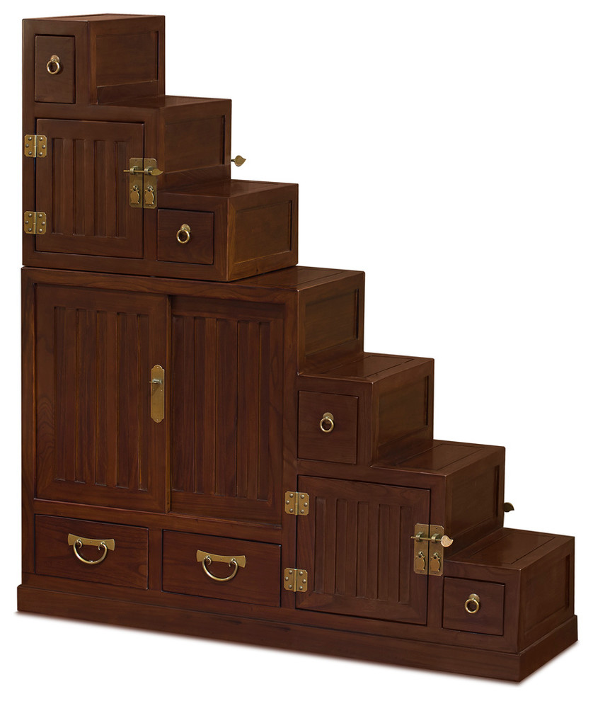 Japanese Style Step Tansu - Asian - Accent Chests And ...