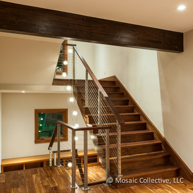 Custom Home Interiors and Exteriors for David K. Warfel Lighting Design minimalistisch-treppen