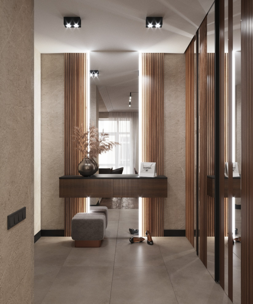 Прихожая с гардеробной в ЖК "Бульварный переулок"