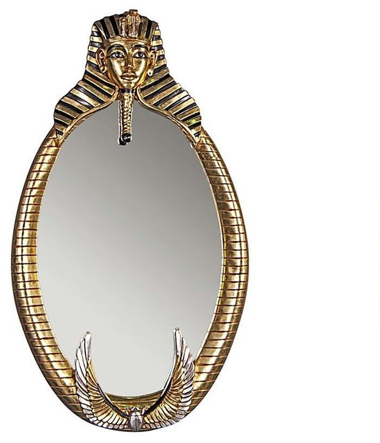 51" Classic Ancient Egyptian Collectible King Tut Oval Mirror Wall