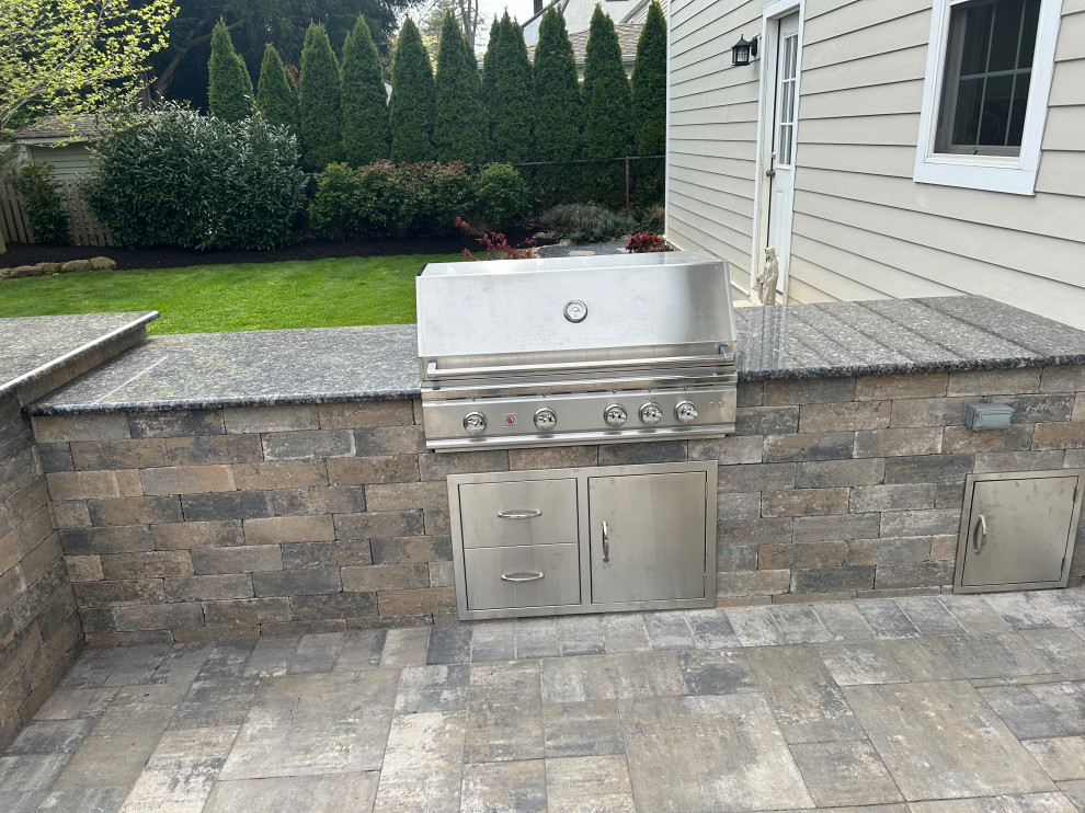 Outdoor Kitchen, Patio, Walkway and Landscape