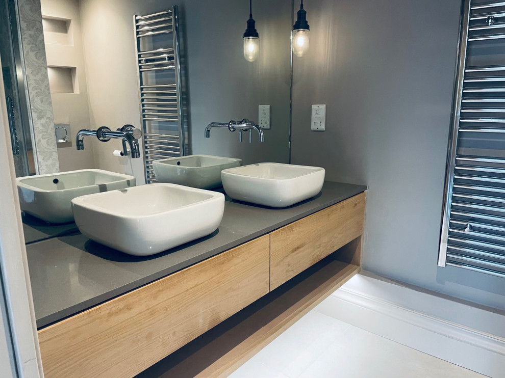 Bespoke oak bathroom furniture