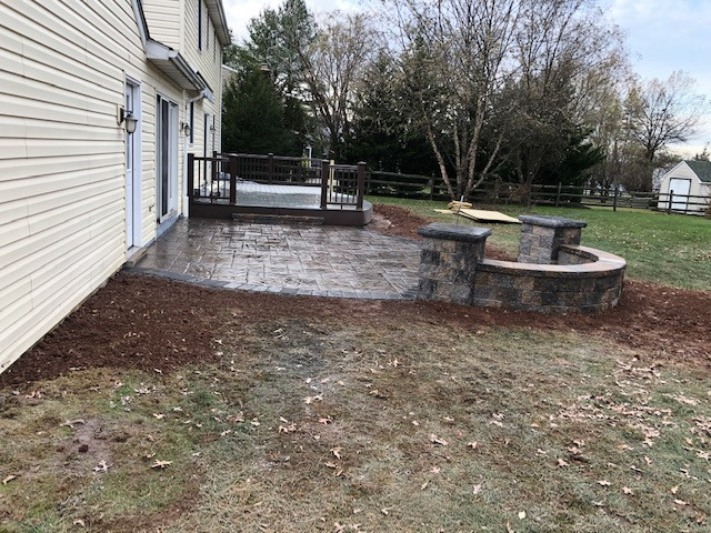 Interlocking Concrete Patio/Composite Deck
