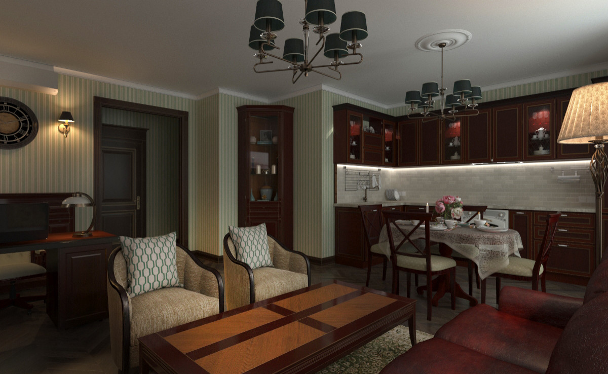 Английский стиль в современной квартире