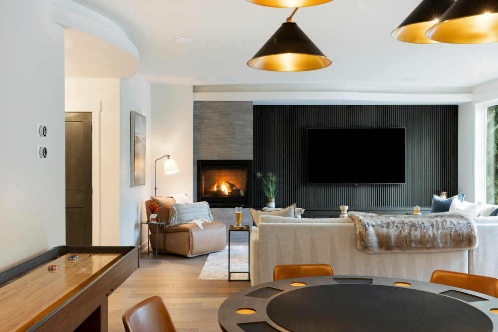 Mountain style basement photo in Minneapolis