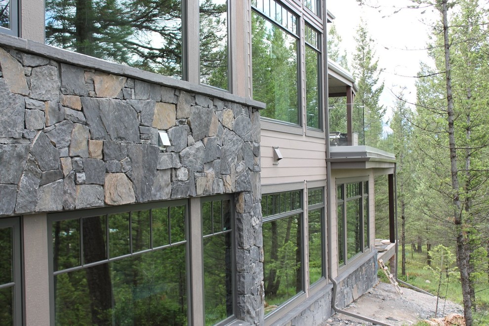 Inspiration for a transitional home design remodel in Calgary