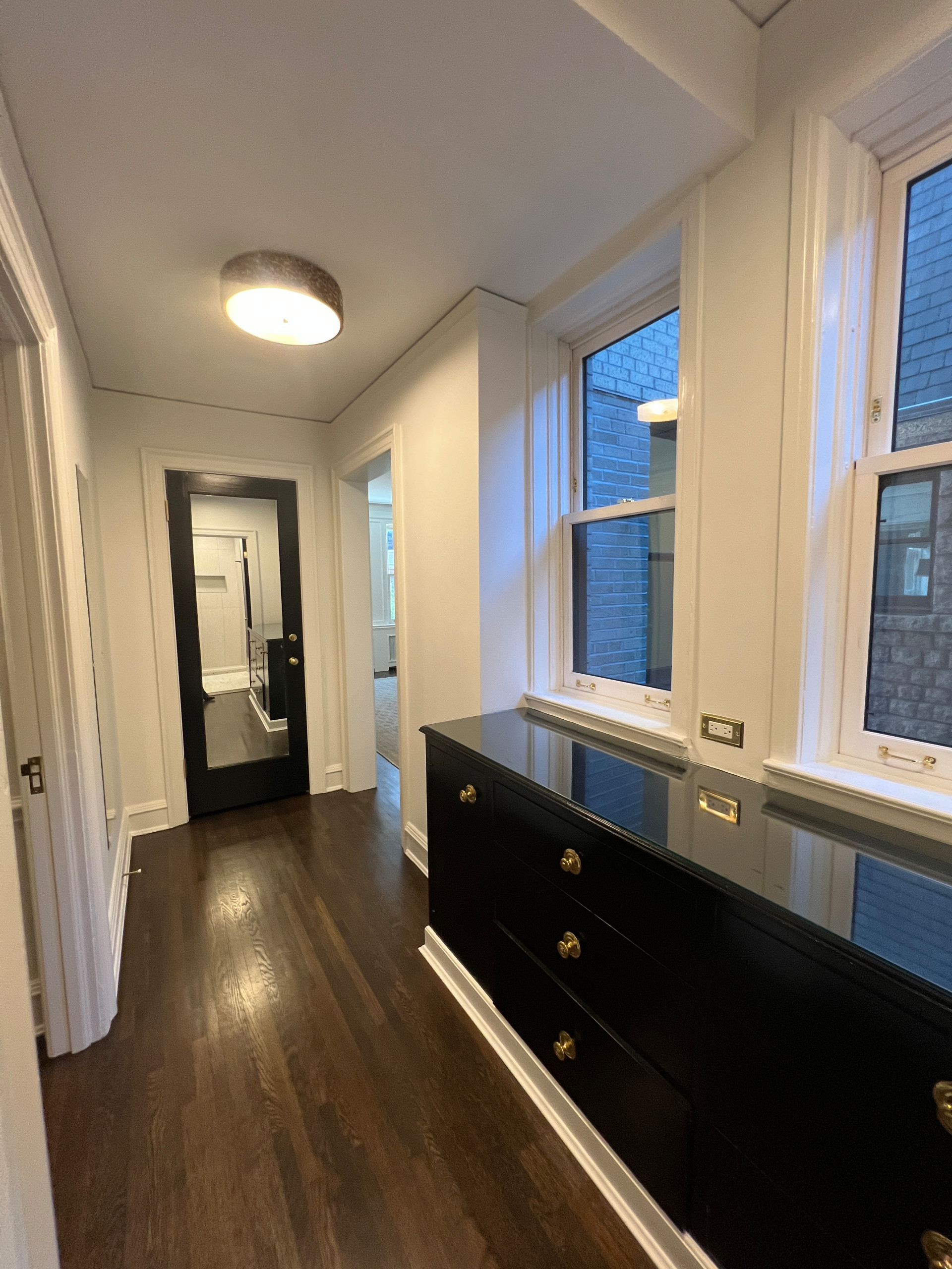 Master dressing room after
