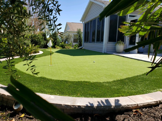 Back Yard Golf Getaway contemporary-exterior