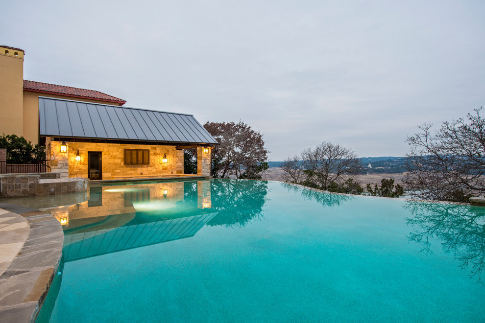 Mountain style pool photo in Austin