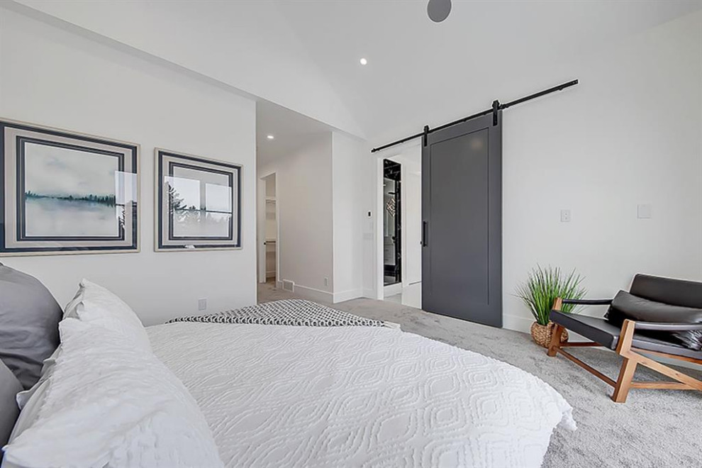 Inspiration for a transitional home design remodel in Calgary