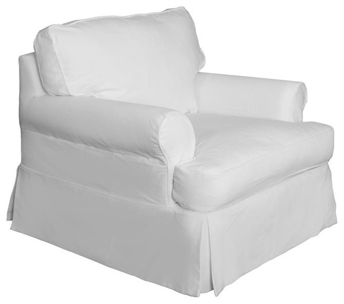 Sunset Trading Horizon Chair, Slip Cover Set Only, Warm White