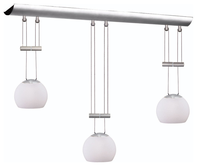 Dainolite DLSL833WHSC 3 Light Horizontal Adjustable Height Pendant
