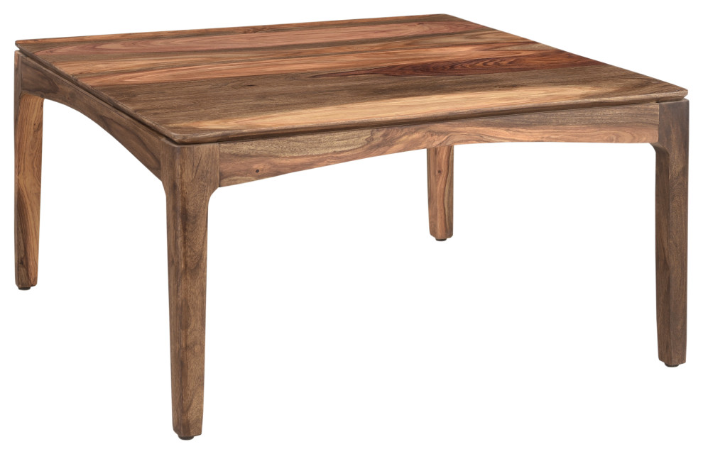 Waverly Light Natural Sheesham Cocktail Table Transitional Coffee