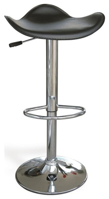 AmeriHome BS2440 Adjustable Height Bar Stool with Round Back
