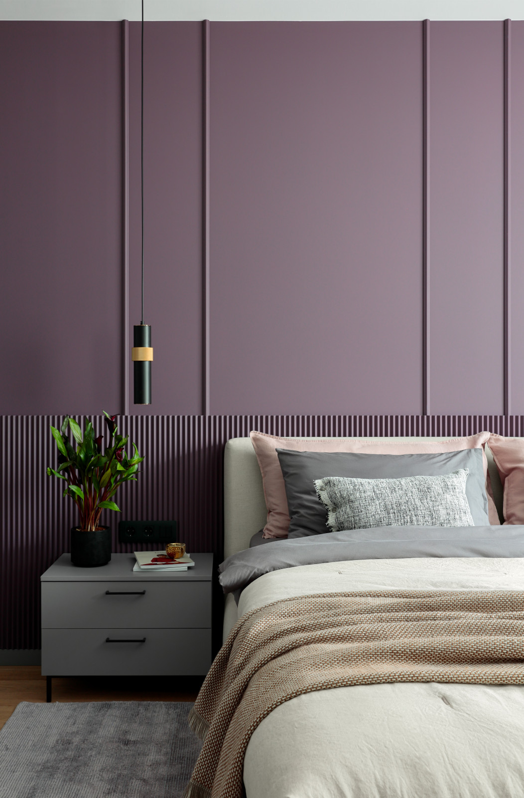 Квартира с синей кухней и детской комнатой