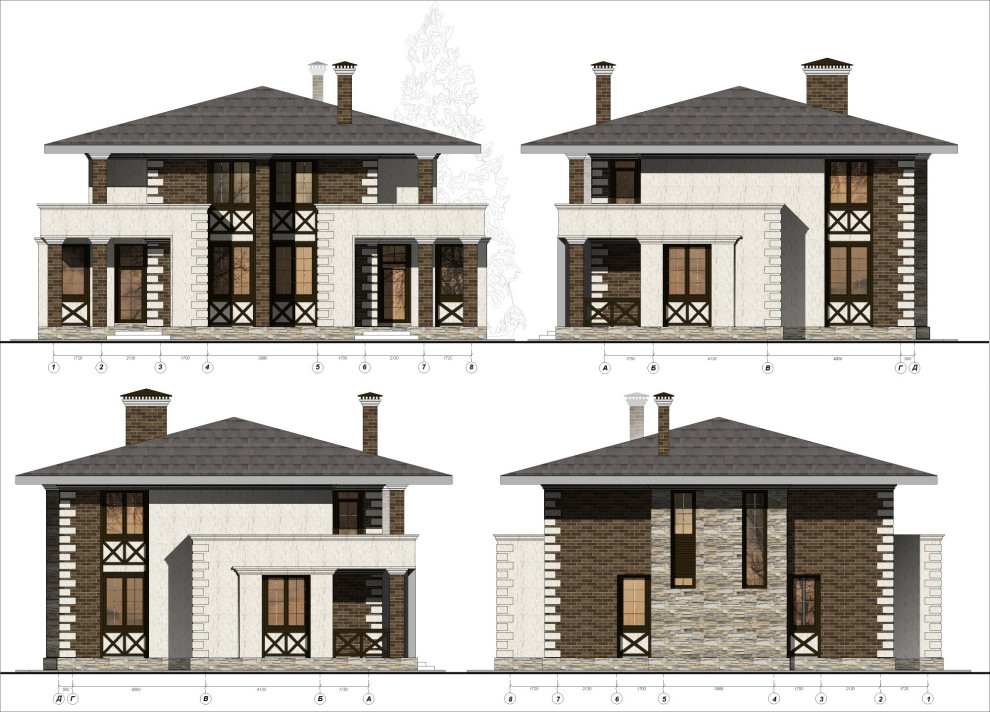 Проект коттеджа на 215м2