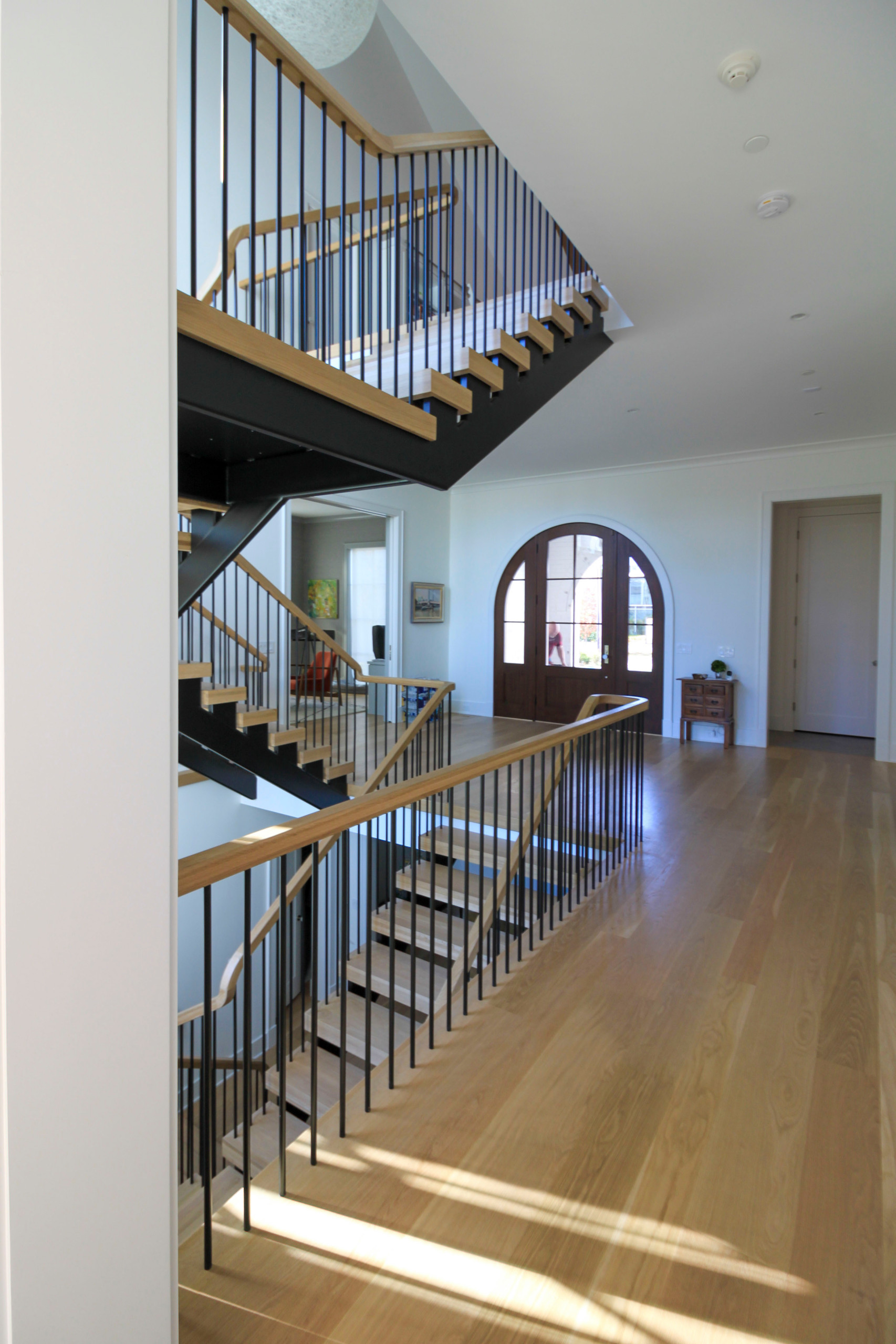 96_Dramatic cantilevered no-riser staircase, Bethesda, MD 20814