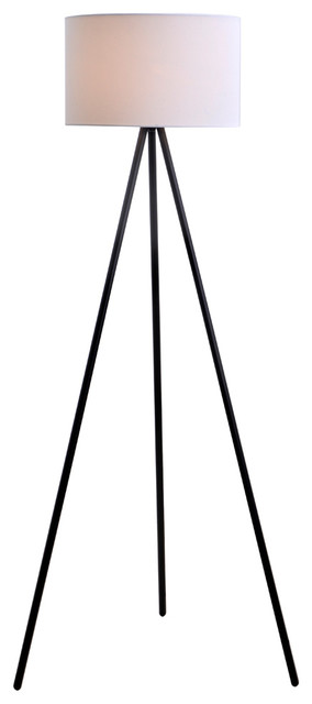 Alonso Tripod Floor Lamp With Linen Shade Contemporary Alonso Tripod Floor Lamp With Linen Shade