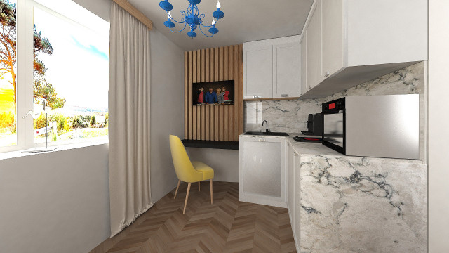 Tiny house interior moderne-koekken
