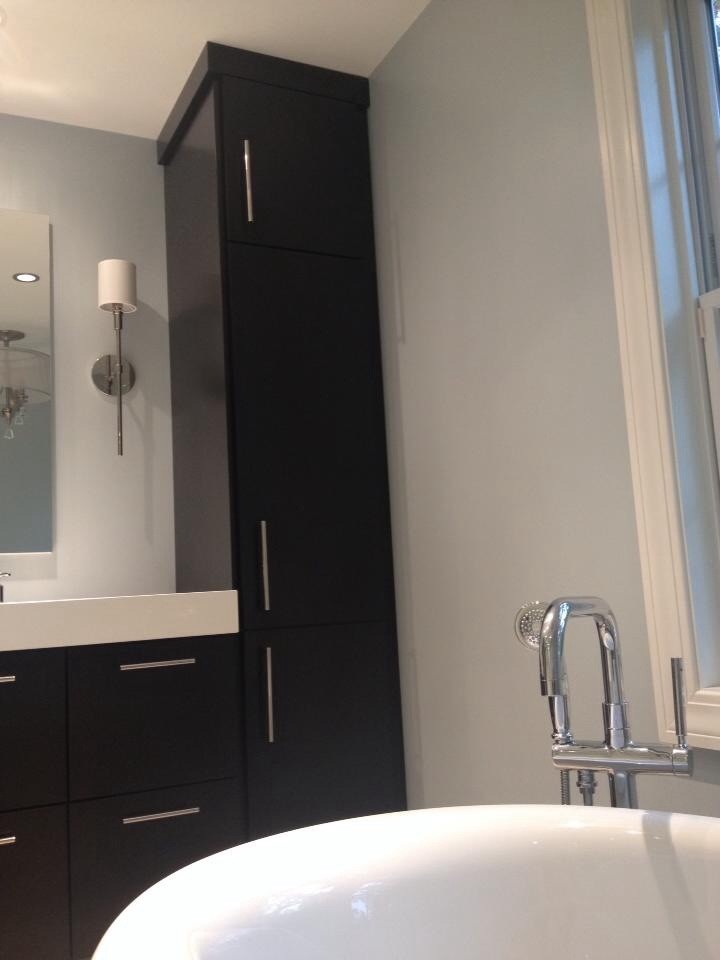 Transitional bathroom photo in Chicago
