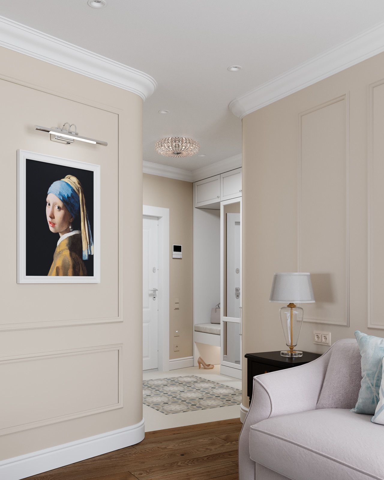 Американская классика в однокомнатной квартире