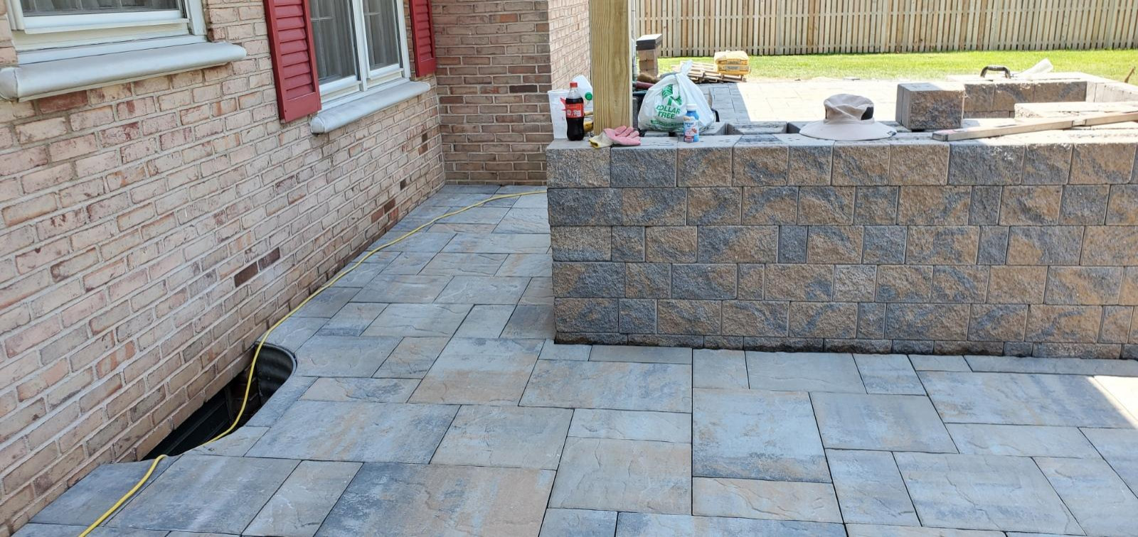 Patio/Seating Wall/Steps/Pergola and Outdoor Kitchen