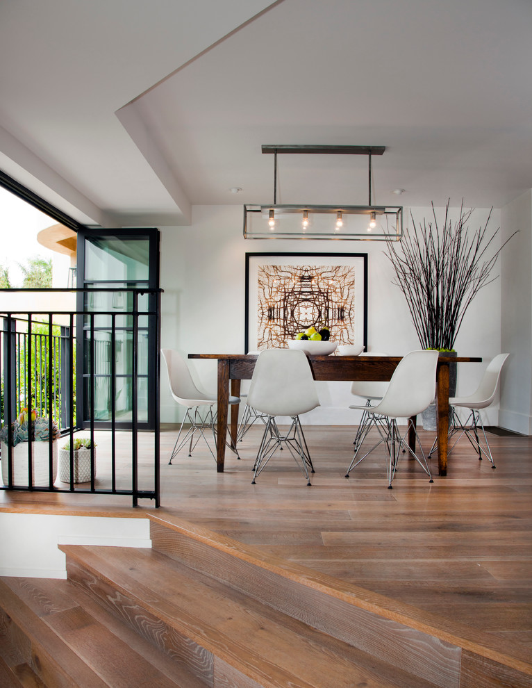 Example of a trendy dining room design in San Diego