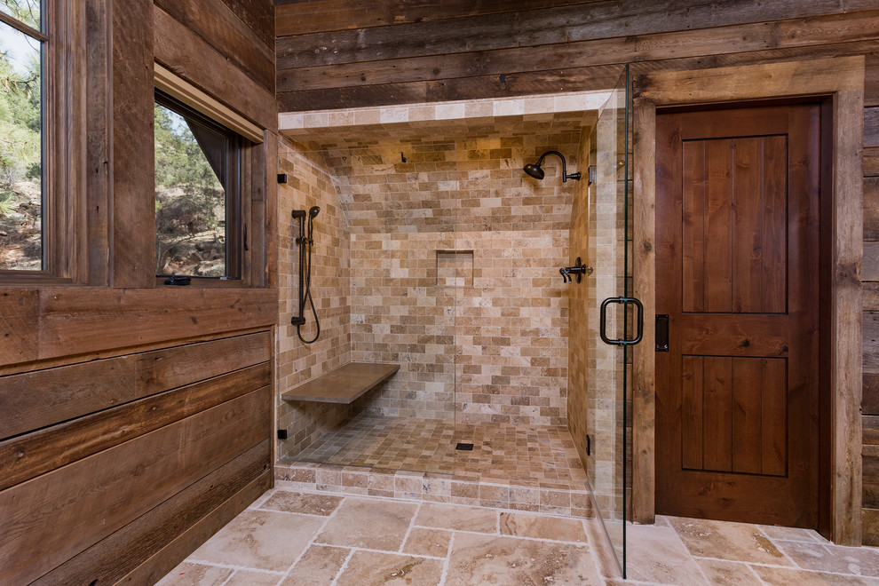 Bathroom - rustic bathroom idea in Albuquerque