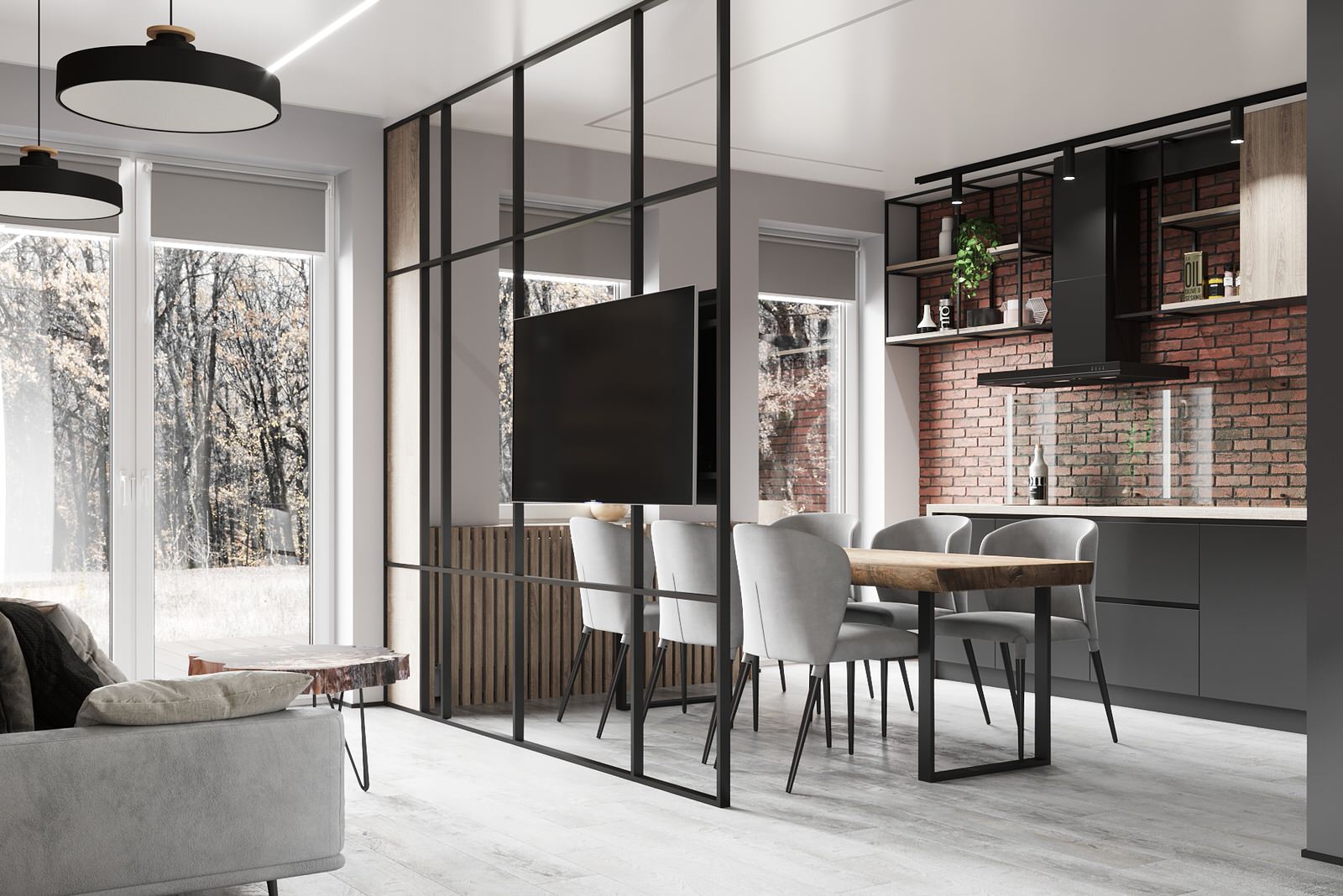 Квартира в стиле лофт