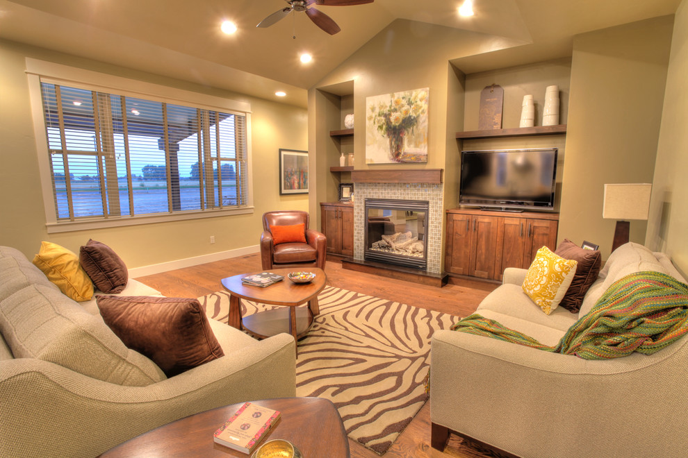 Design ideas for a contemporary family room in Boise.