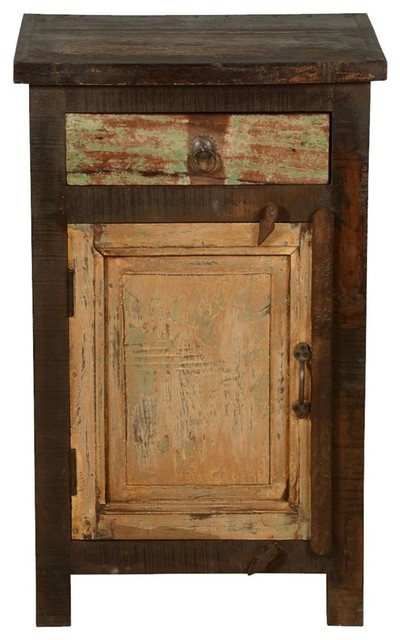 Alachian Distressed Reclaimed Wood Nightstand End Table Cabinet Alachian Distressed Reclaimed Wood Nightstand End Table Cabinet