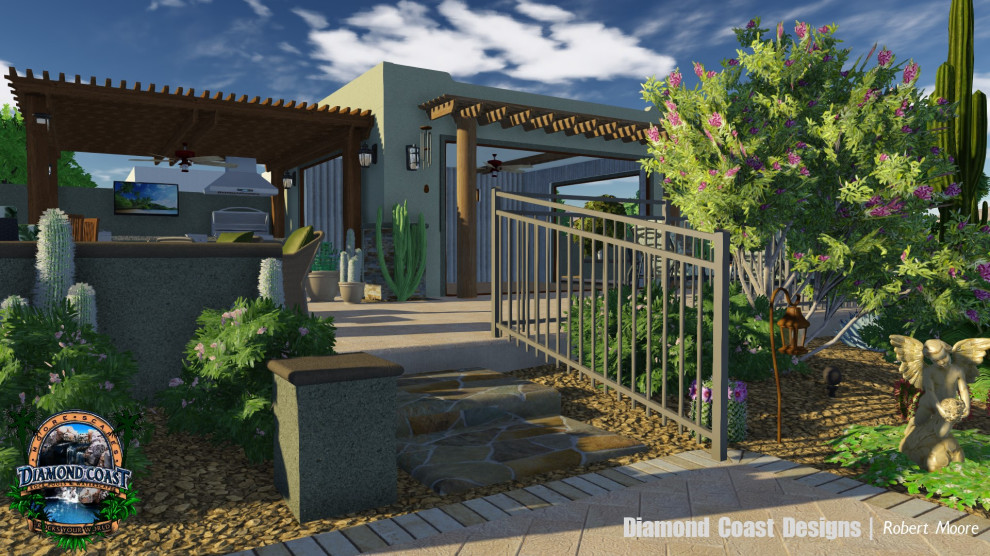 Transition ally from home patio to Entertainment Area