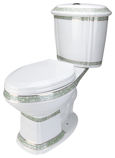 convenient height dual flush elongated two piece toilet
