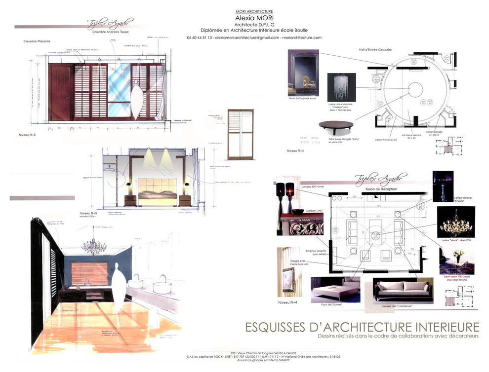 ESQUISSES D'ARCHITECTURE INTERIEURE