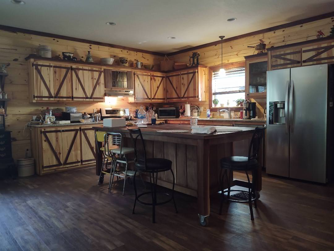 Heart Pine Cabinetry