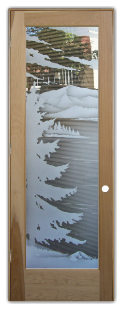 Interior Prehung Door or Interior Slab Door - Lake Arrowhead - Hickory - 30"...