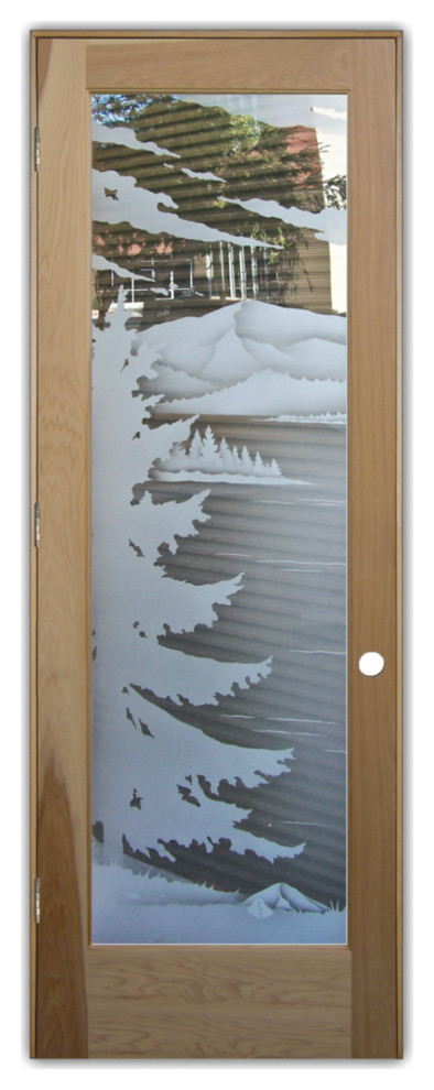 Interior Prehung Door or Interior Slab Door - Lake Arrowhead - Hickory - 30"...
