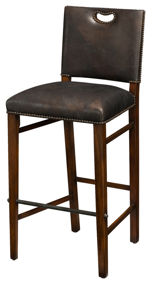 Theodore Alexander The Officer's Mess Barstool Transitional Bar