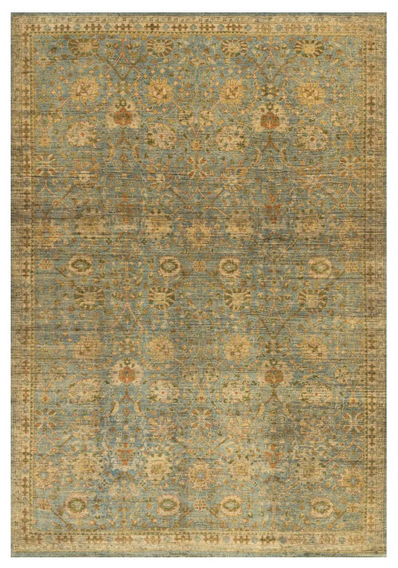 One-of-a-Kind Hand Knotted 9'11"x13'11 Gold/Blue Oriental Area Rug by Loloi