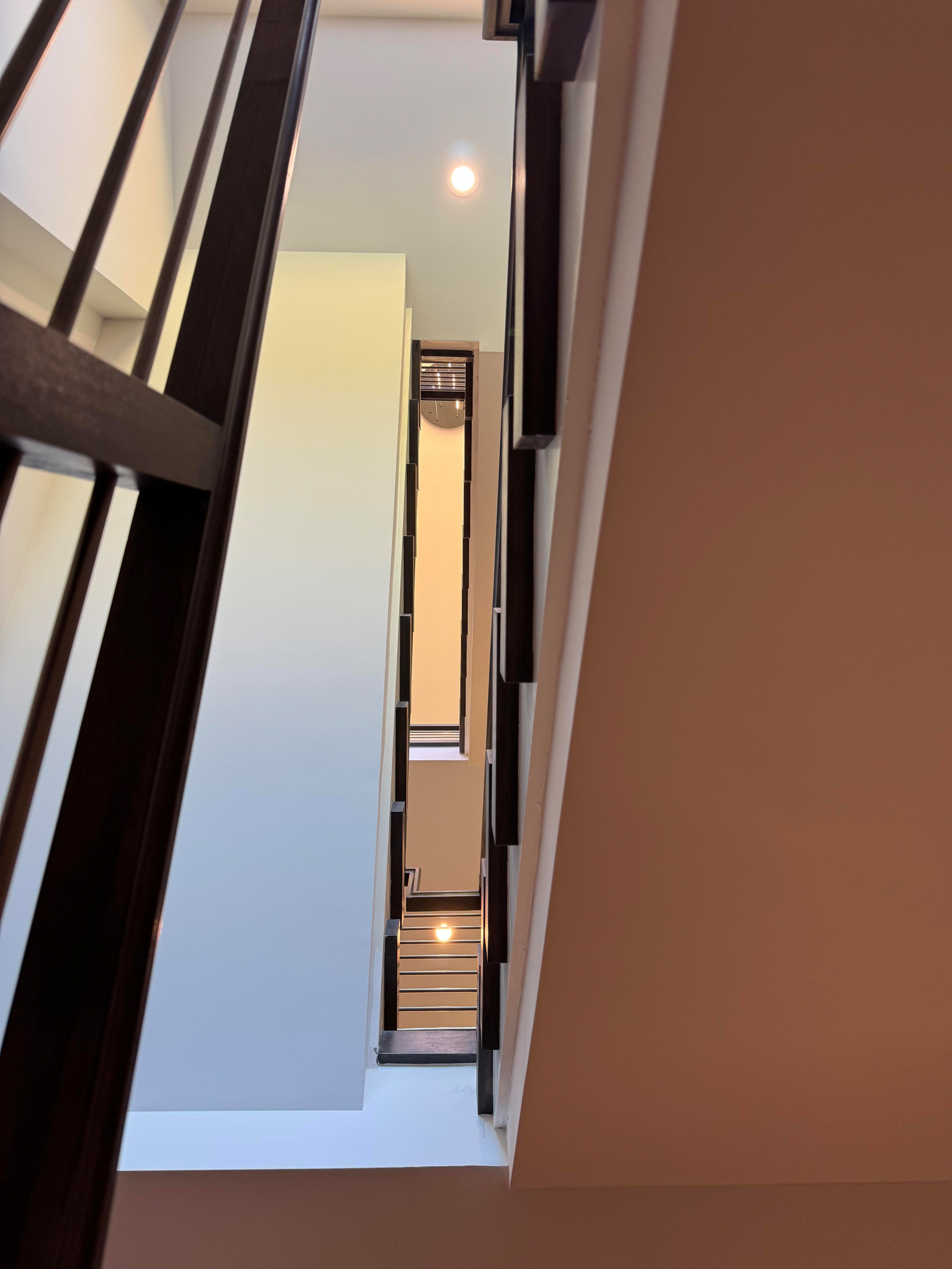 137_Transitional Maple Staircase with Stainless Steel Rail, Clifton, VA 2014
