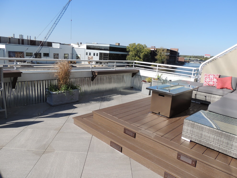 Urban Rooftop Deck - Modern - Balcony - Other - by Terra Yard Creations