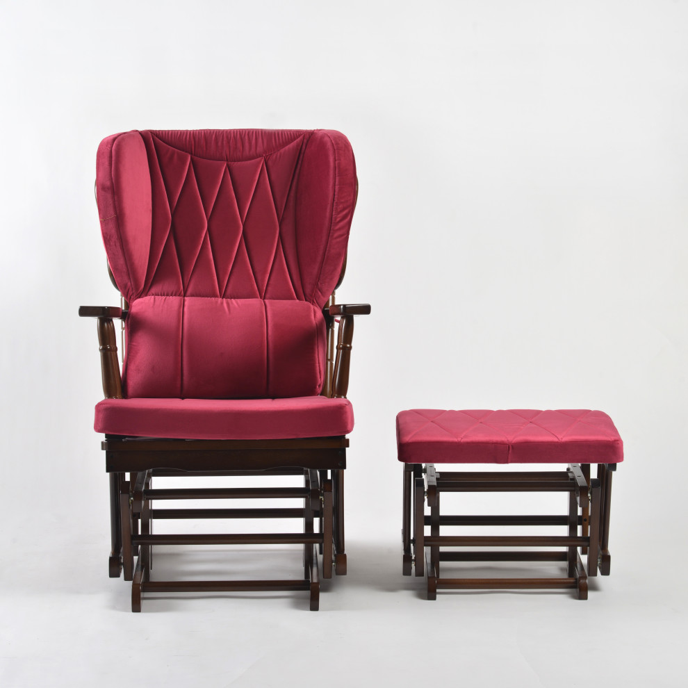 Comfort Deluxe Glider Chair and Ottoman Traditional Gliders by
