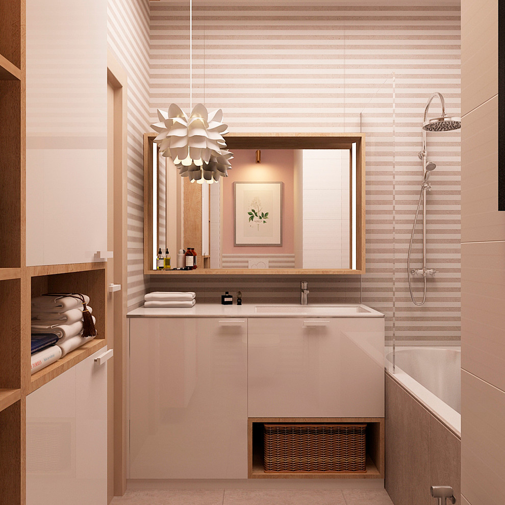 Теплый минимализм с красными акцентами