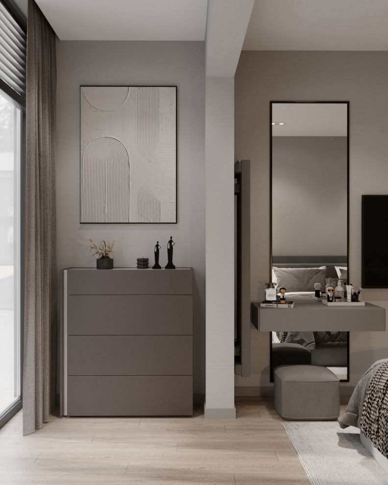 Современный минималистичный дизайн интерьера для молодой пары