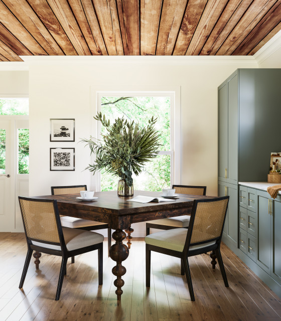 Square Olivia Modern Turned Leg Table Eclectic Dining Room Other