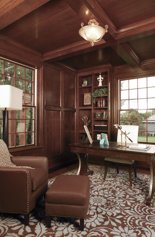 This is an example of a traditional home office in Minneapolis.