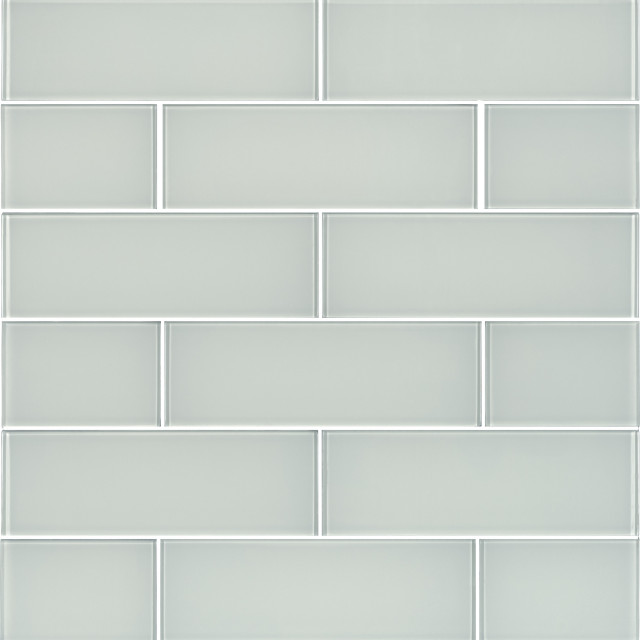 MSI SMOT-GL-T-412 4" x 12" Rectangle Wall Tile - Glossy Visual - - Snowcap