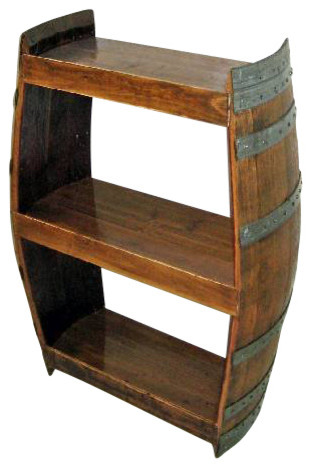 Barrel Wine Shelf Handcrafted From Reclaimed 36 H X 25 Barrel Wine Shelf Handcrafted From Reclaimed