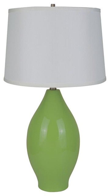 28 In Ceramic Table Lamp Apple Green Contemporary Ceramic Table Lamp In Apple Green