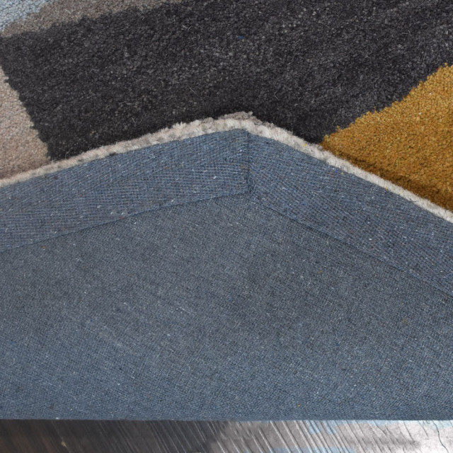 Hand Tufted Wool Area Rug Geometric, [Octagon] 6'x6' - Contemporary ...